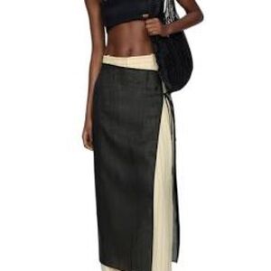 ISO black or ivory Mango Paulina wrap skirt